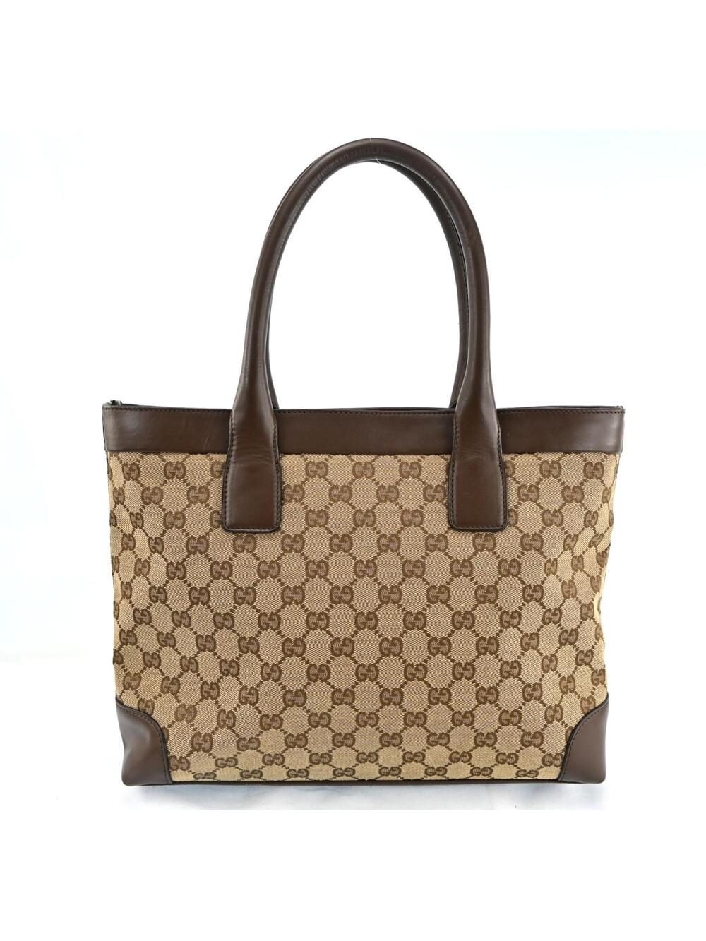 Gucci Gg Canvas Tote Bag Beige Brown #222247G28B